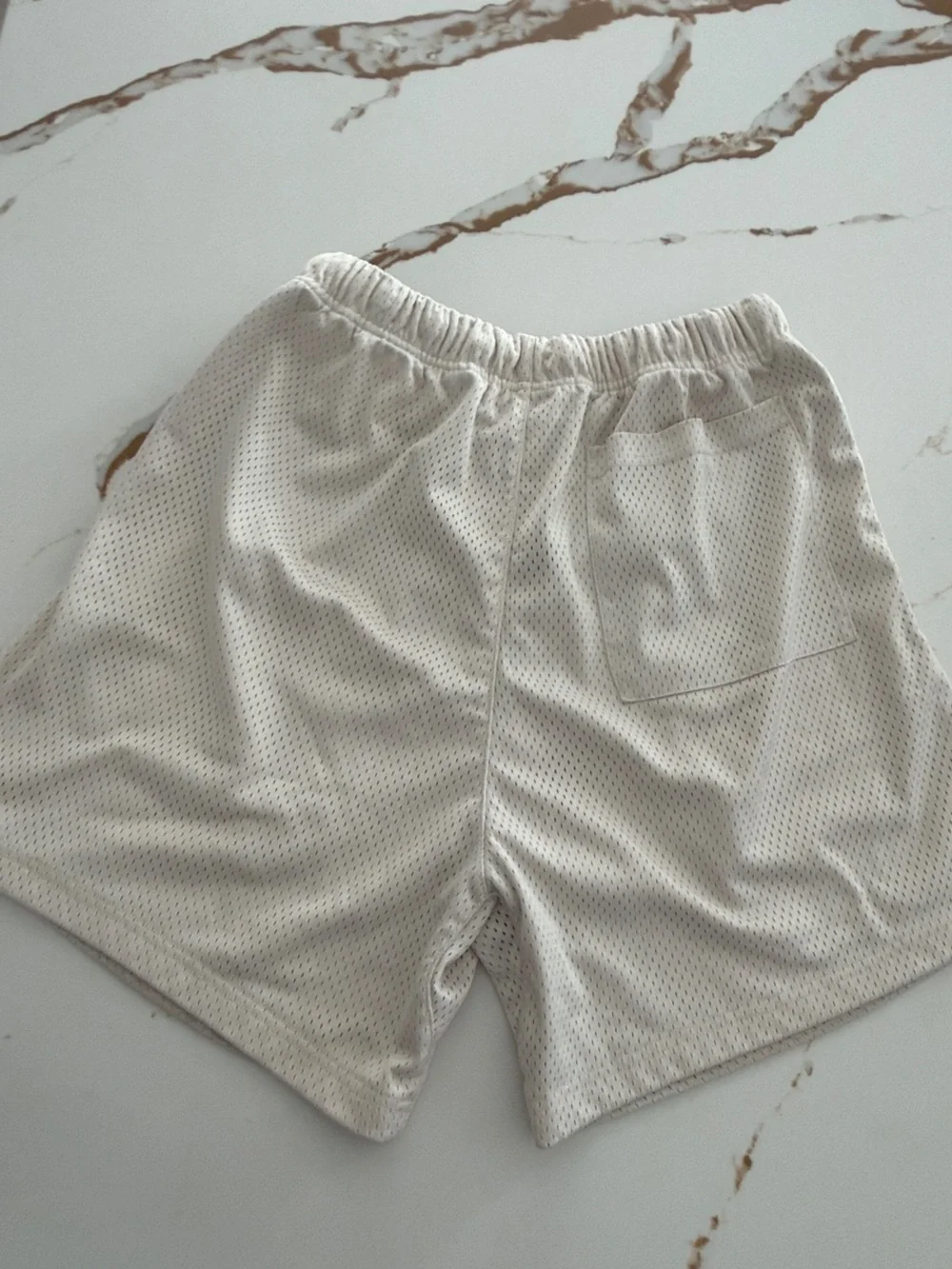 Darc Sport Cream Mesh Athletic Shorts with Black Logo 🔥
